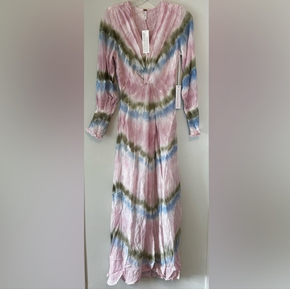 NWT Young Fabulous & Broke Elegant Tie-Dye Maxi Dress